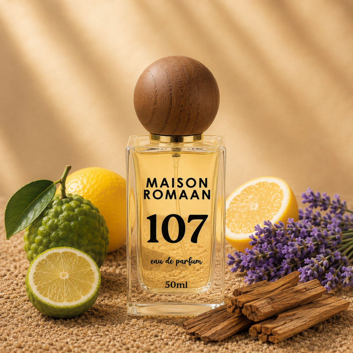Maison Romaan No 107, woody aromatic perfume for men