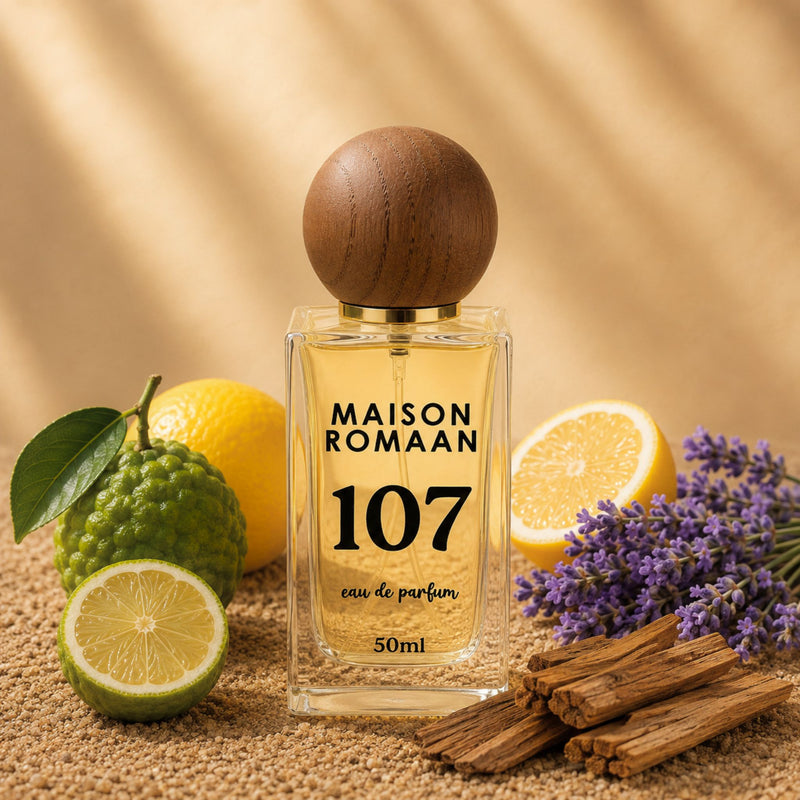 Maison Romaan No 107, woody aromatic perfume for men