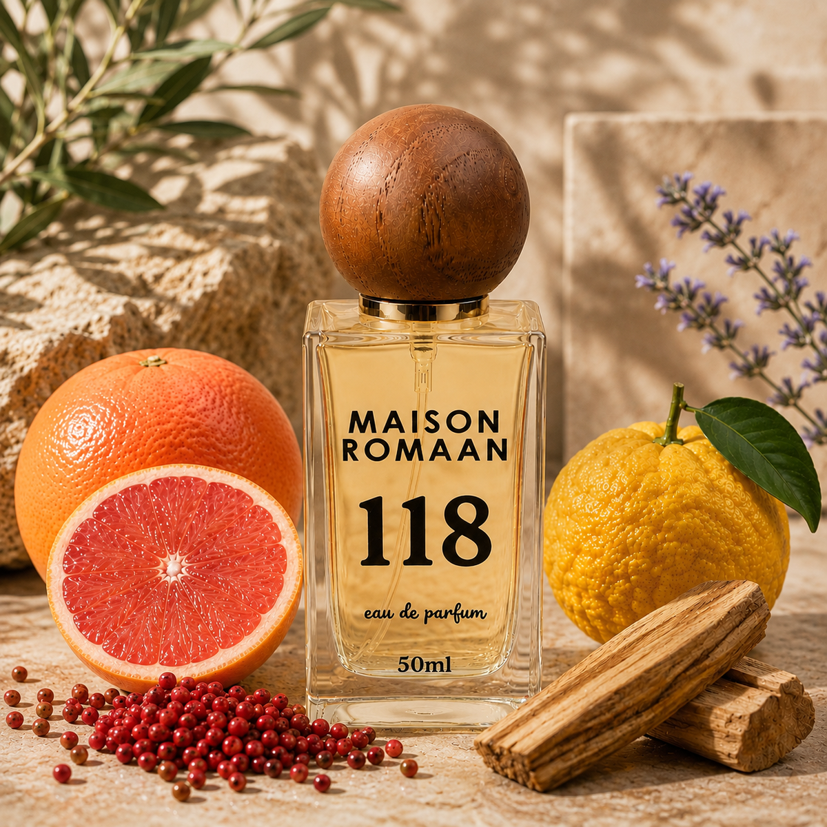 Maison Romaan No 118, fresh woody perfume for men